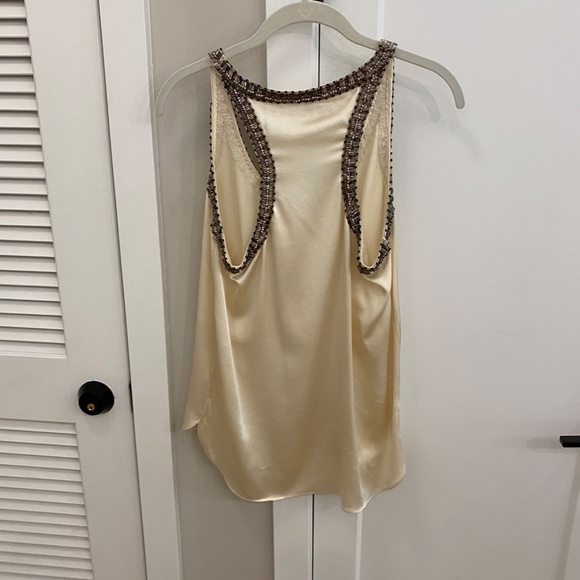 Adam White Silk Cami with Jewel Straps - Picture 2 of 3